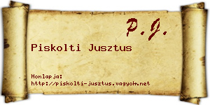 Piskolti Jusztus névjegykártya